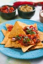 Nachos, mexican meal with tortilla chips Royalty Free Stock Photo