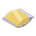 Nachos pack icon isometric vector. Bowl food