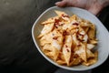 Nachos plate in a bar