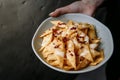 Nachos plate in a bar