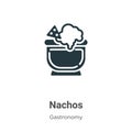 Nachos vector icon on white background. Flat vector nachos icon symbol sign from modern gastronomy collection for mobile concept