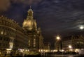 Nacht auf dem Neumarkt in Dresden Royalty Free Stock Photo