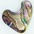 Nacre mother-of-pearl Abalone shaped like a heart