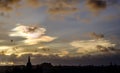 Nacreous clouds over Edinburgh Royalty Free Stock Photo