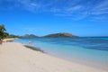 Blue Lagoon Beach in the island of Nacula, Yasawa, Fiji Royalty Free Stock Photo