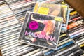 Madonna CD album Confessions on a Dance Floor 2005 on display for sale, famous American musician and singer, Royalty Free Stock Photo