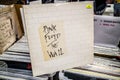 Pink Floyd THE WALL vinyl album on display for sale, LP, 1979, Rock, collection of Vinyl in background