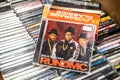 Run-DMC CD album Walk this way, the best of on display for sale, famous American hip hop group