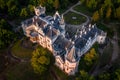 Nadasdladany, Hungary - Aerial view of the beautiful Nadasdy Mansion (Nadasdy-kastely) at the village of Nadasdladany