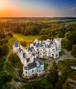 Nadasdladany, Hungary - Aerial view of the beautiful renovated Nadasdy Mansion Nadasdy-kastely at the village of Nadasdladany