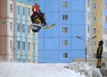 Nadim, Russia - April 19, 2009.: Snoukross. Vadim Vasuhin jump i