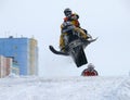 Nadim, Russia - April 19, 2009.: Snoukross. Vadim Vasuhin jump i