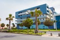 NADOR, MOROCCO - MAY 22, 2017: View of the Mercury Appart hotel Rif in center of Nador. Is a coastal resort city and provincial