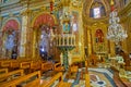 The carved pulpit of Nadur Basilica, Gozo, Malta