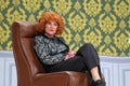 Russian actress Galina Danilova on the stage of the theater