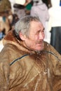 NADYM, RUSSIA - FEBRUARY 26, 2008: an Elderly Nenets reindeer he