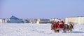 NADYM, RUSSIA - MARCH 2, 2007: Racing on deer during holiday of