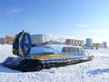 Nadym, Russia - March 15, 2008: the Soviet snowmobile Arctic on