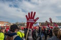 Danish government workers protesting for better working conditions