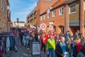 Danish government workers protesting for better working conditions