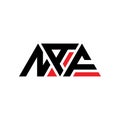NAF triangle letter logo design with triangle shape. NAF triangle logo design monogram. NAF triangle vector logo template with red Royalty Free Stock Photo