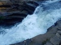 Nafa-khum is a waterfall in Bangladesh on the Remaikree River, a tributary of the Sangu river. Royalty Free Stock Photo