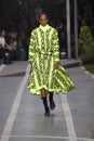 Nafissatou Thiam walks the runway during the Off-White show as part of Paris Fashion Week Womenswear Spring/Summer 2019