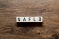 NAFLD Non Alcoholic Fatty Liver Disease, word concept on building blocks