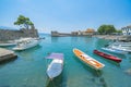 Picturesque fortified port of Nafpaktos Greece