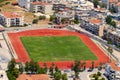 Greece, Nafplio view of Fort Palamidi with the football stadium