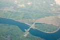 Nag Hammadi barrage, aerial view, Egypt Royalty Free Stock Photo