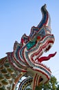 Naga head with blue sky.