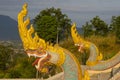 Naga at Phu Salao temple, Pakse, Laos. Royalty Free Stock Photo