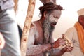 Naga sadhu at Kumbha Mela