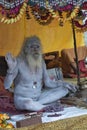 Naga Sadhu offering blessings at  Kumbh Mela Trambakeshwar,nasik,maharashtra,India Royalty Free Stock Photo