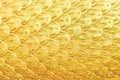 Naga scale texture seamless patterns abstract on gold yellow background Royalty Free Stock Photo