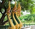 Naga sculpture in Lao temple