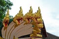 Naga sculpture in Lao temple