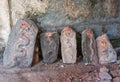 Naga sculptures at Sampige Siddeshwara Temple, Fort of Chitradurga, Karnataka, India Royalty Free Stock Photo