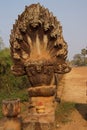 Naga serpent on Angkor bridge