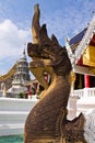 Naga staircase in Wat Banden,chiangmai Thailand