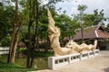 Naga statue on the bridge of faith from the ancient times