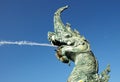 Naga statue fountain landmark in Asia Royalty Free Stock Photo