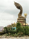 Naga statue named Phaya Sisattanakar In Nakhonphanom Provincial Park, Thailand Royalty Free Stock Photo