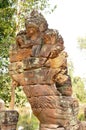 Naga Stone Sculpture at Preah Khan Temple, Cambodia