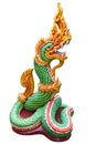 Naga Thai statue isolate