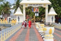 Jetty and entrance to Nagadeepa Purana Vihara on the island Nainativu in Jaffna - Sri Lank