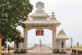 Jetty and entrance to Nagadeepa Purana Vihara on the island Nainativu in Jaffna - Sri Lank