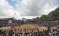 NAGALAND, INDIA, December 2013, Local tribals at Kisama Arena during Hornbill Festival Royalty Free Stock Photo