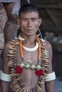 NAGALAND, INDIA, January 2000, Naga tribal portrait, man, Hornbill festival Royalty Free Stock Photo